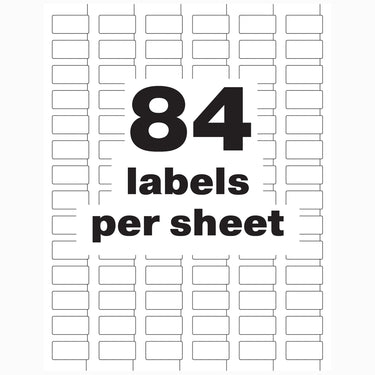 Avery White Asset Tag Labels, 1/2
